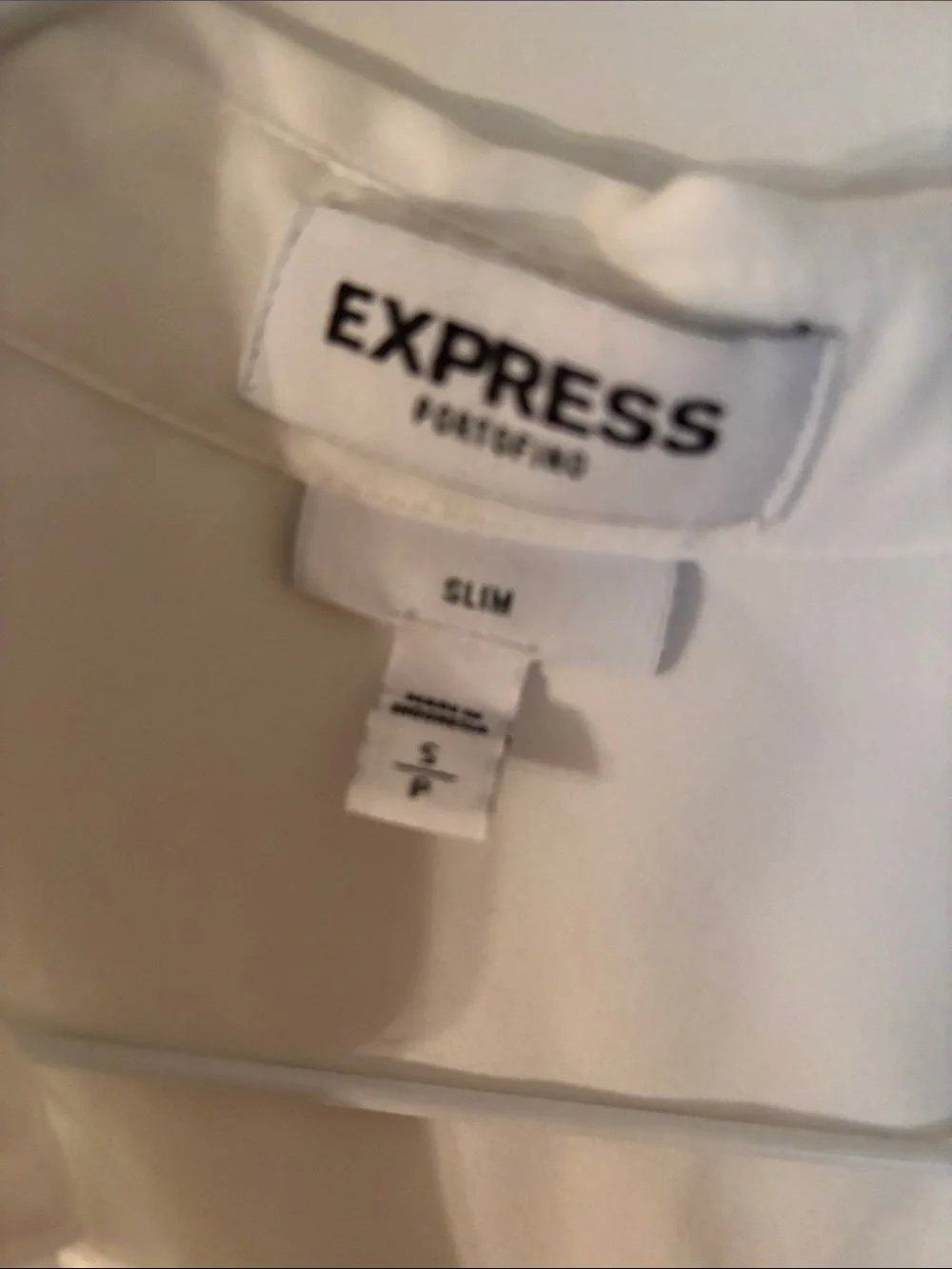 Express Portofino Sleeveless White Button-Down Blouse